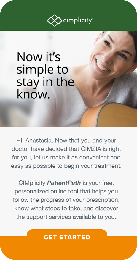 Welcome email introducing CIMplicity PatientPath