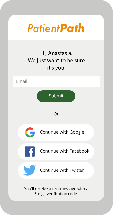 Passwordless login with social sign-in options