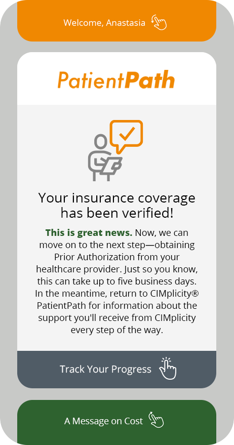 Insurance coverage verified confirmation