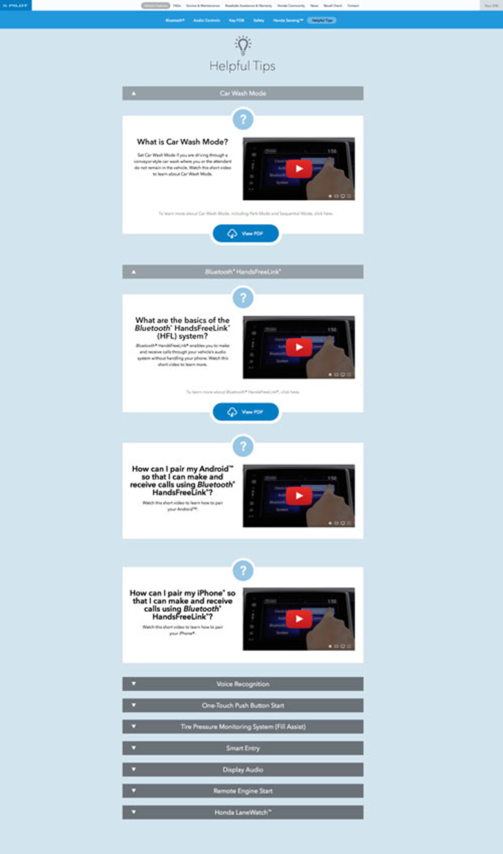 Helpful tips