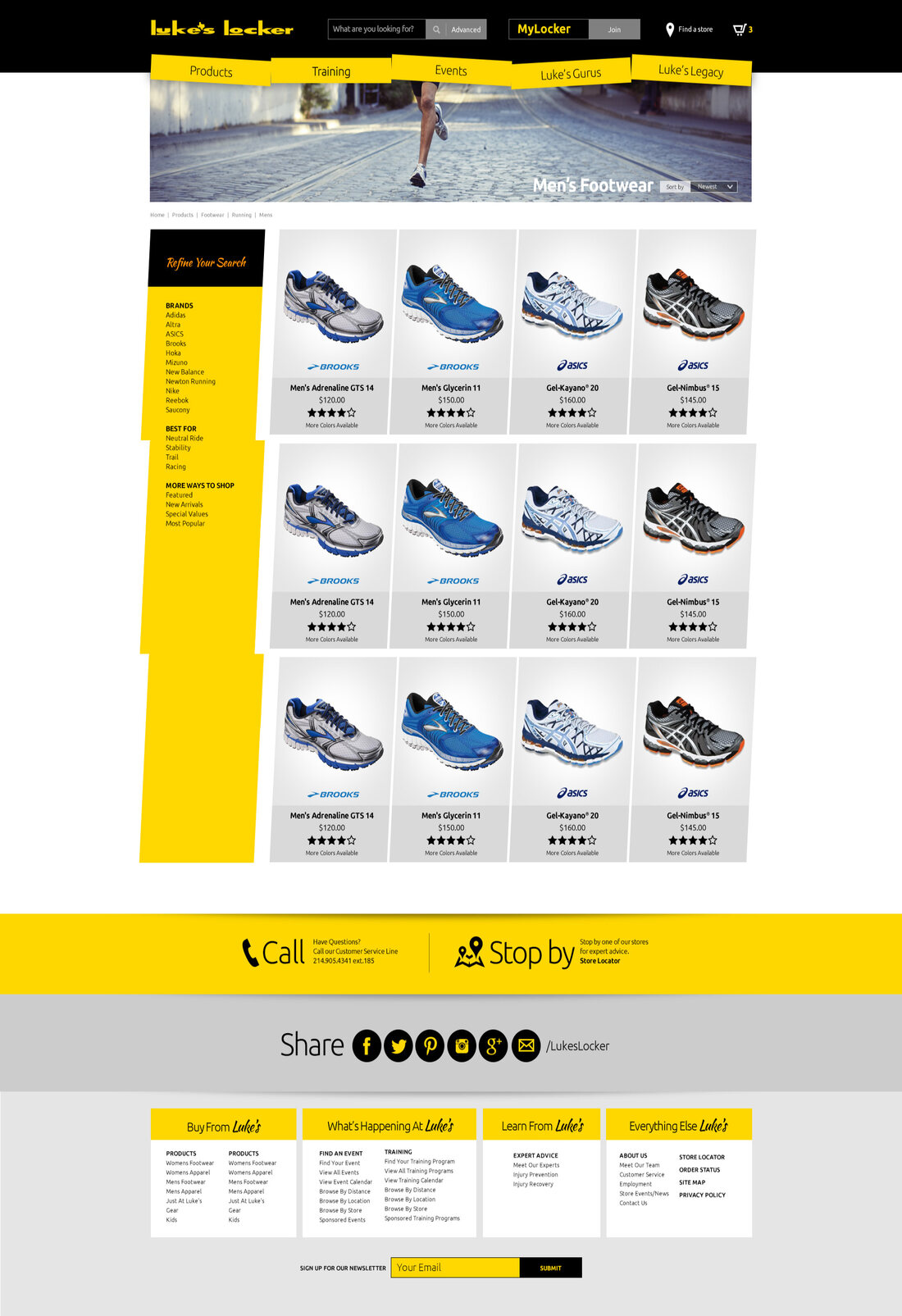 Men's footwear product listing